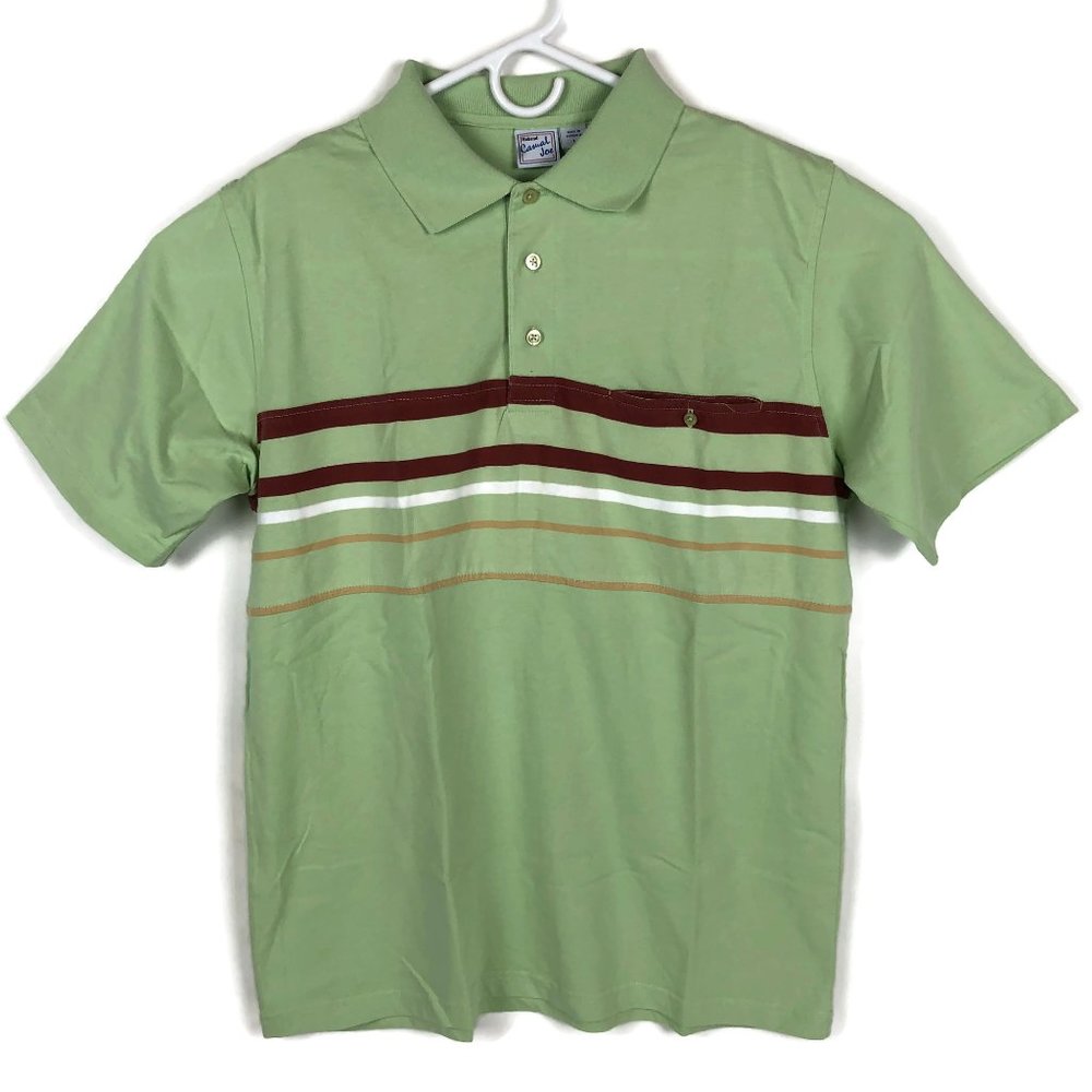 VTG Haband Casual Joe Striped Polo Size Large